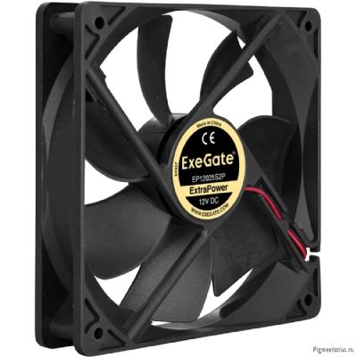 Exegate EX283385RUS Вентилятор ExeGate ExtraPower EP12025S2P, 120x120x25 мм, подшипник скольжения, 2