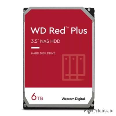 Жесткий диск WD Red Plus (WD60EFPX) 6TB {Serial ATA III, 5400- rpm, 256Mb, 3.5"}