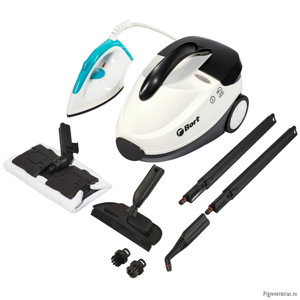 Bort Пароочиститель BDR-2500-RR-Iron {Мощность 2300 Вт; Температура пара 143 °С; Емкость бачка 1500 