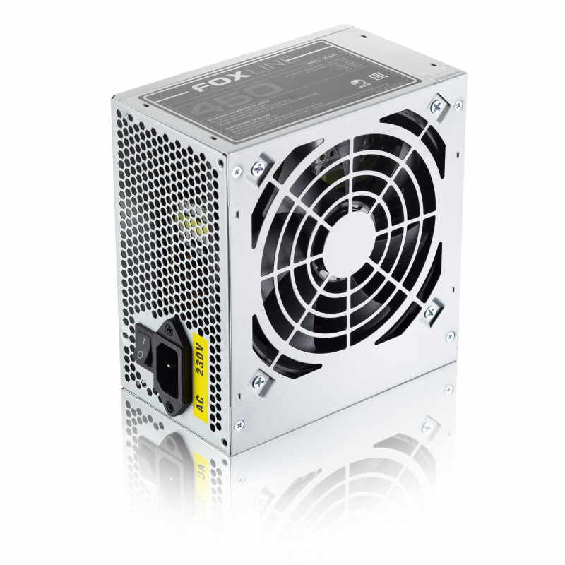 Блок питания Foxline  FZ450R 450W, ATX, NOPFC, 120FAN, 2xSATA, 2xPATA, 1xFDD, 24+4