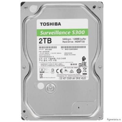 2TB Toshiba Surveillance S300 (HDWT720UZSVA/HDKPB04Z0A01) {SATA 6.0Gb/s, 5400 rpm, 128Mb buffer, 3.5