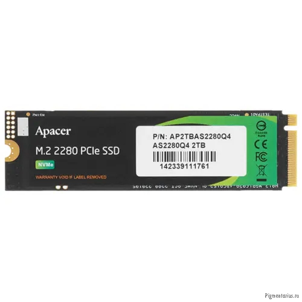 M.2 2280 2TB Apacer AS2280Q4 Client SSD AP2TBAS2280Q4-1 PCIe Gen4x4 with NVMe, 5000/4400, IOPS 750K,