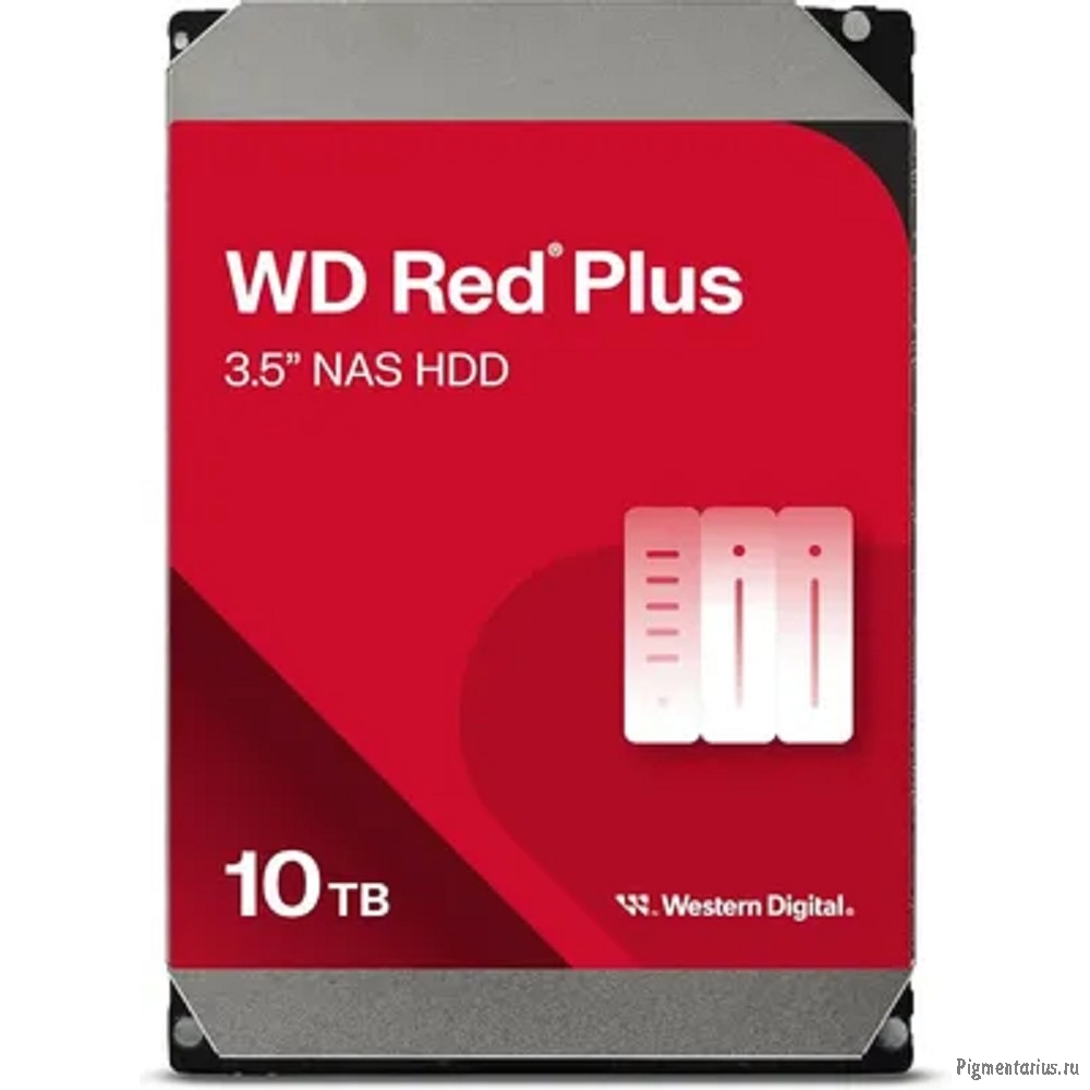 10TB WD Red Plus (WD100EFGX) {Serial ATA III, 7200- rpm, 256Mb, 3.5", NAS Edition}
