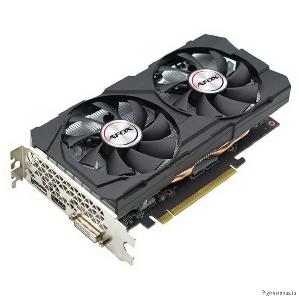 Видеокарта AFOX GTX1660TI 6Gb 192bit GDDR6 DP/DVI/HDMI  ATX Dual Fan (AF1660TI-6144D6H4) RTL