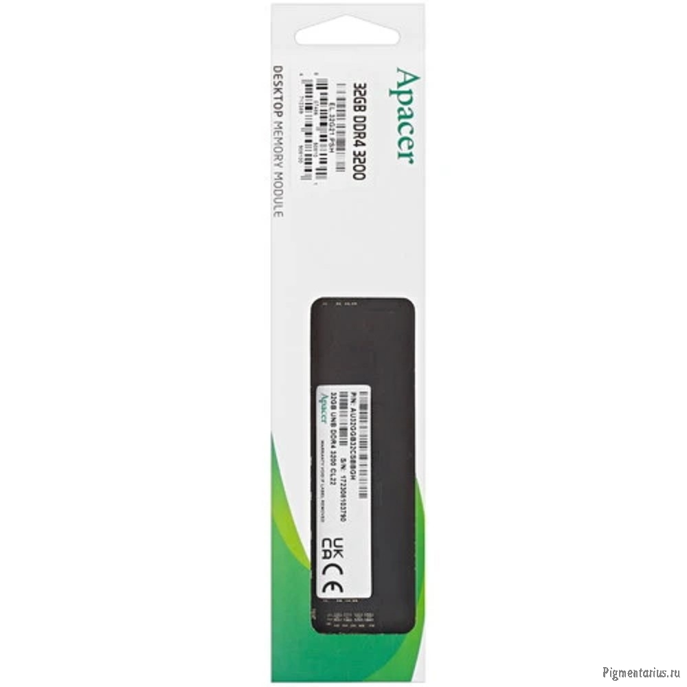 Apacer DDR4 DIMM 32GB EL.32G21.PSH PC4-25600, 3200MHz