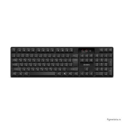 Беспроводная клавиатура Sven KB-C2300W чёрная (104кл.) 