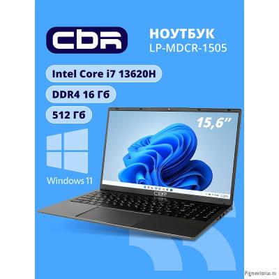 CBR LP-MDCR-1505 15.6" FHD IPS (Intel i7-13620h(1.3GHz)/8Gb*2 DDR4 3200MHz/512Gb SSD PCIe/Intel UHD 