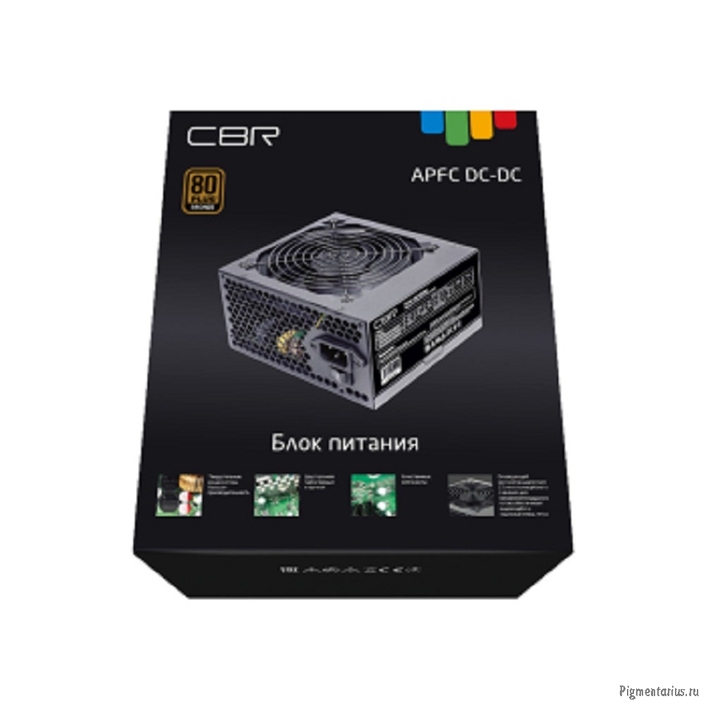 Блок питания CBR ATX 700W 80+ Bronze, DC-DC, APFC, 0.6mm, 20+4pin, 1*8-pin(4+4P), 2*6+2pin, 6*SATA, 