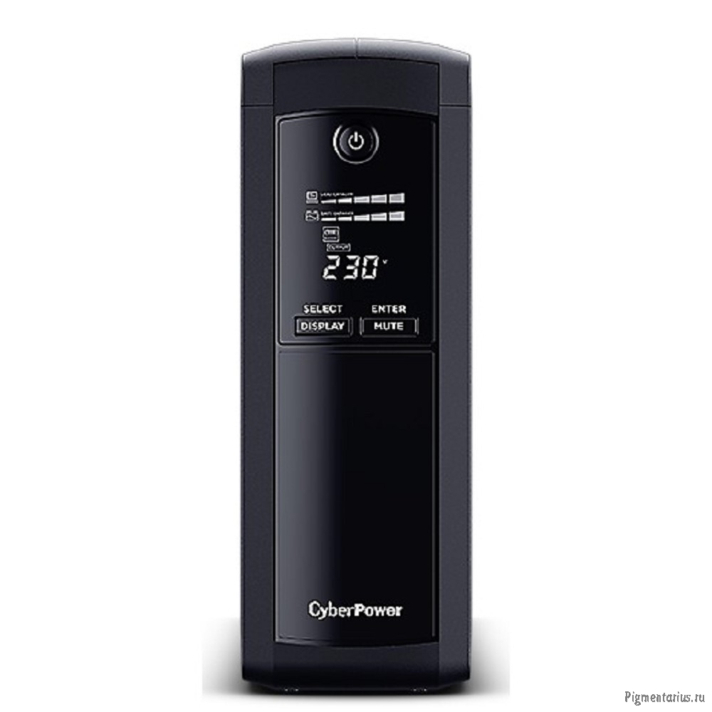 CyberPower VP1600ELCD ИБП {Line-Interactive, Tower, 1600VA/960W USB/RS-232/RJ11/45  (4 + 1 EURO), 12