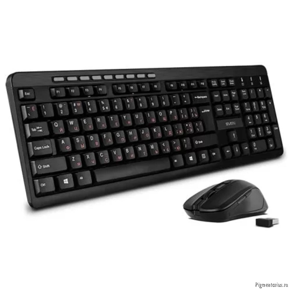 Беспроводной набор клавиатура + мышь Sven KB-C3400W (2,4 GHz, 104+9кл, 800-1600DPI)