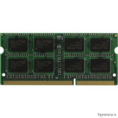 QUMO DDR3 SODIMM 8GB QUM3S-8G1600C11L PC3-12800, 1600MHz, 1.35V