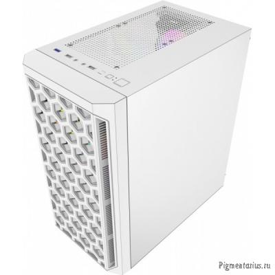 Powercase CMIMTW-L3 Корпус Mistral Micro T3W, Tempered Glass, Mesh, 2x 140mm + 1х 120mm 5-color fan,