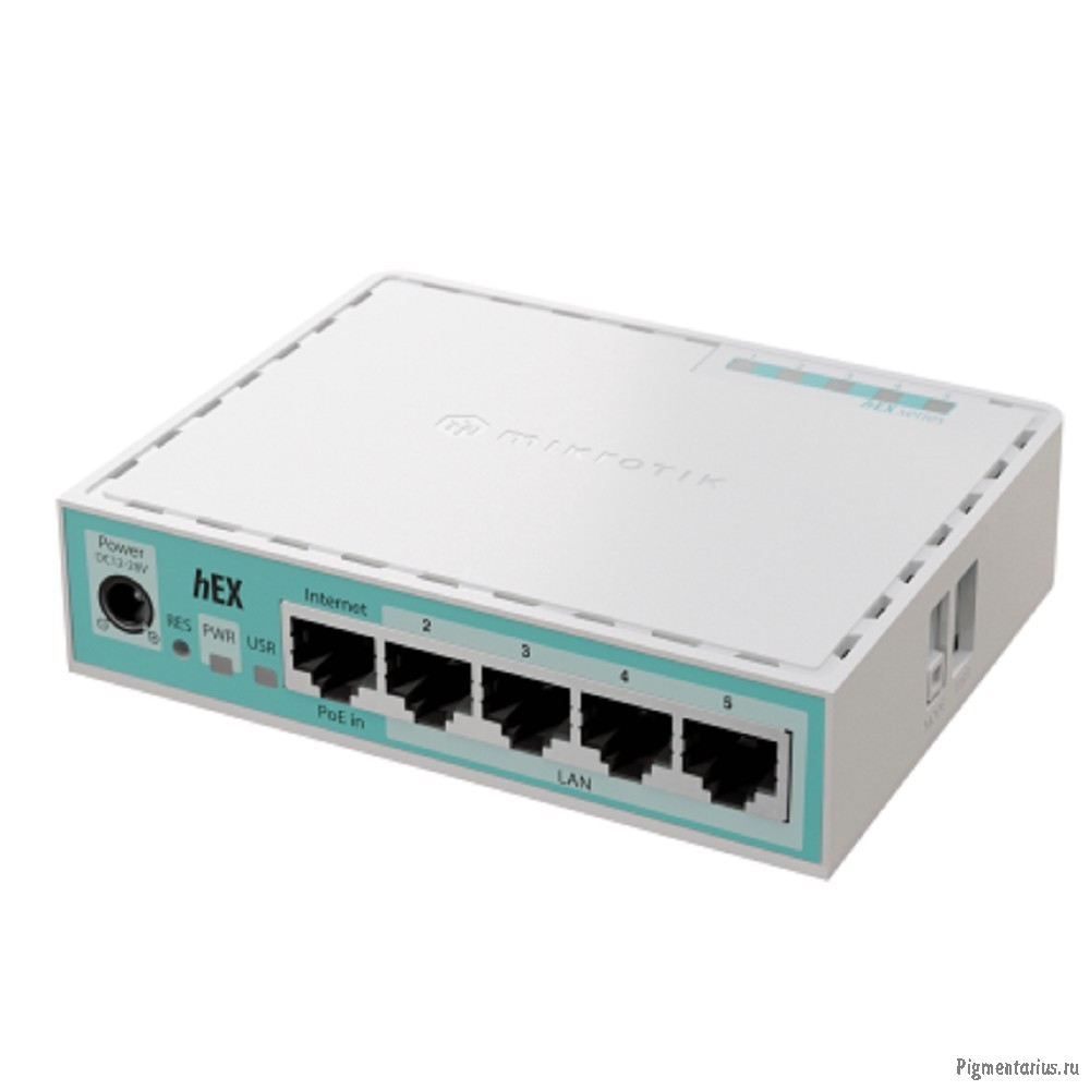 MikroTik E50UG hEX Refresh Маршрутизатор  5*1Gbit RJ45, 512MB RAM, Dual-core CPU, USB