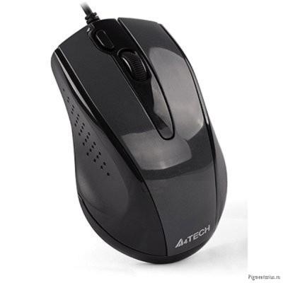 A-4Tech Мышь V-Track Padless N-500FS black optical (1000dpi) silent USB [1146039]