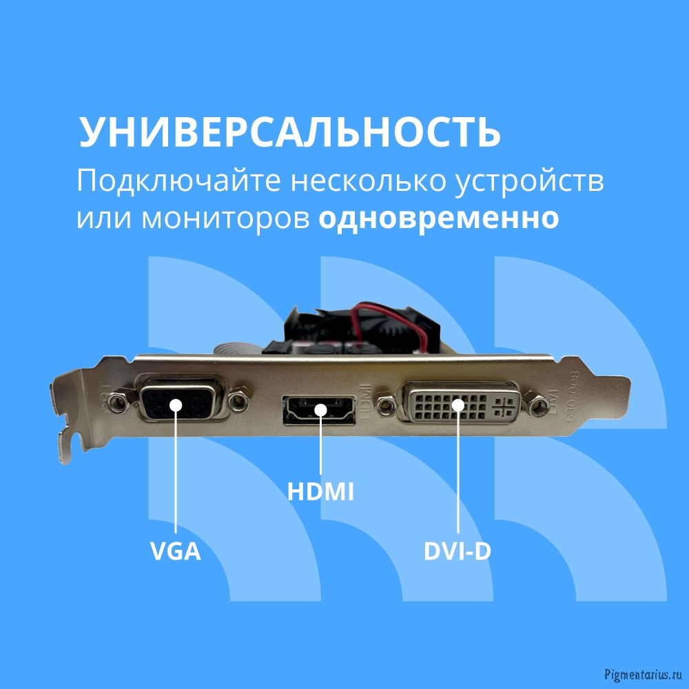 Видеокарта CBR G210 1Gb [VGA-STX210-1G-RTL] GDDR5 64bit