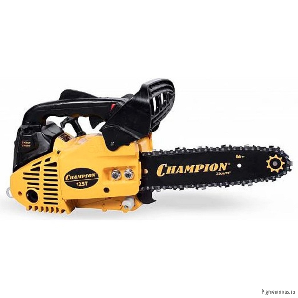 CHAMPION Бензопила 125T-10 { 0,7кВт  25,4см? 3,2кг }