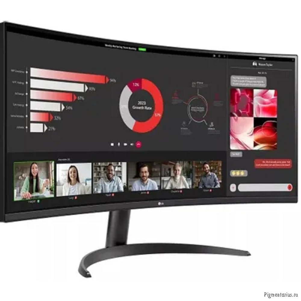 LCD LG 34" 34WR50QK-B UltraWide {VA 3440x1440 Curved 100Hz 2xHDMI DisplayPort}