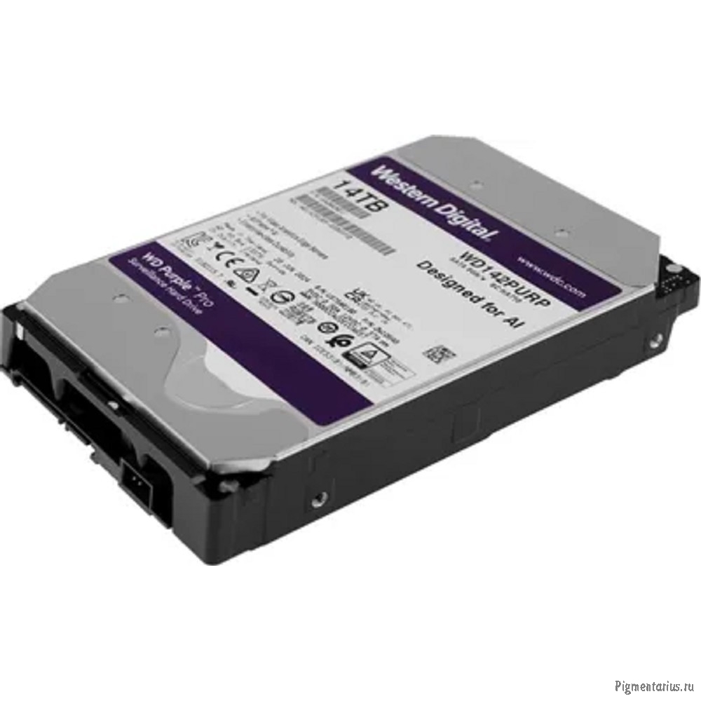 14TB WD Purple Pro (WD142PURP) {Serial ATA III, 7200- rpm, 512Mb, 3.5", All Frame AI}