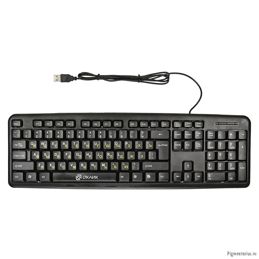 Клавиатура Oklick 130M черный USB [337077]