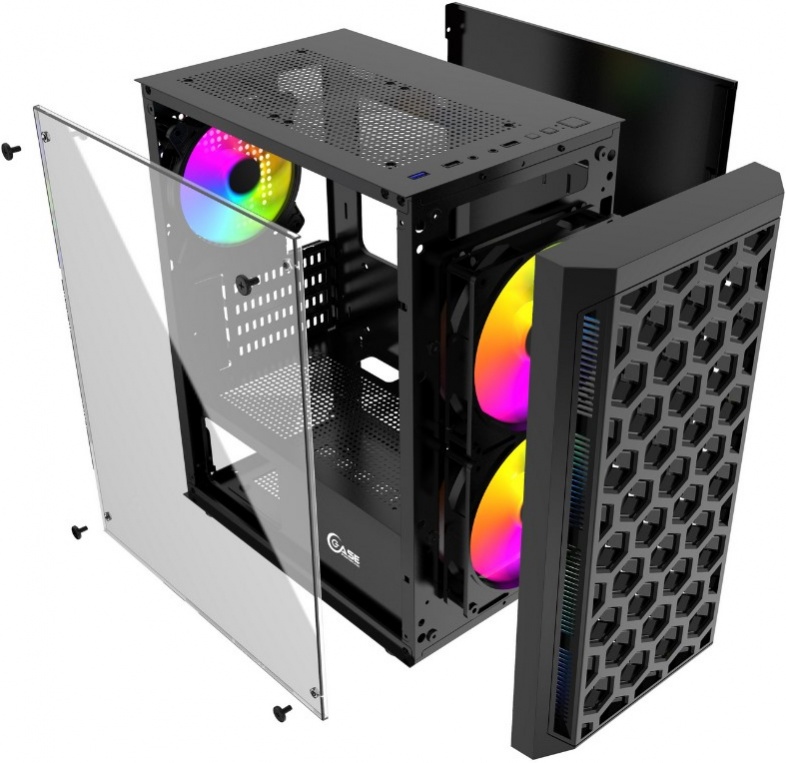 Корпус Powercase Mistral Micro T3B черный CMIMTB-L3