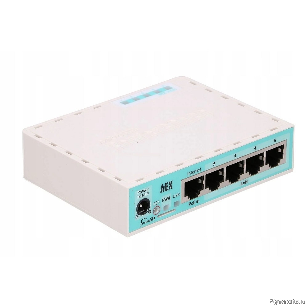 MikroTik E50UG hEX Refresh Маршрутизатор  5*1Gbit RJ45, 512MB RAM, Dual-core CPU, USB