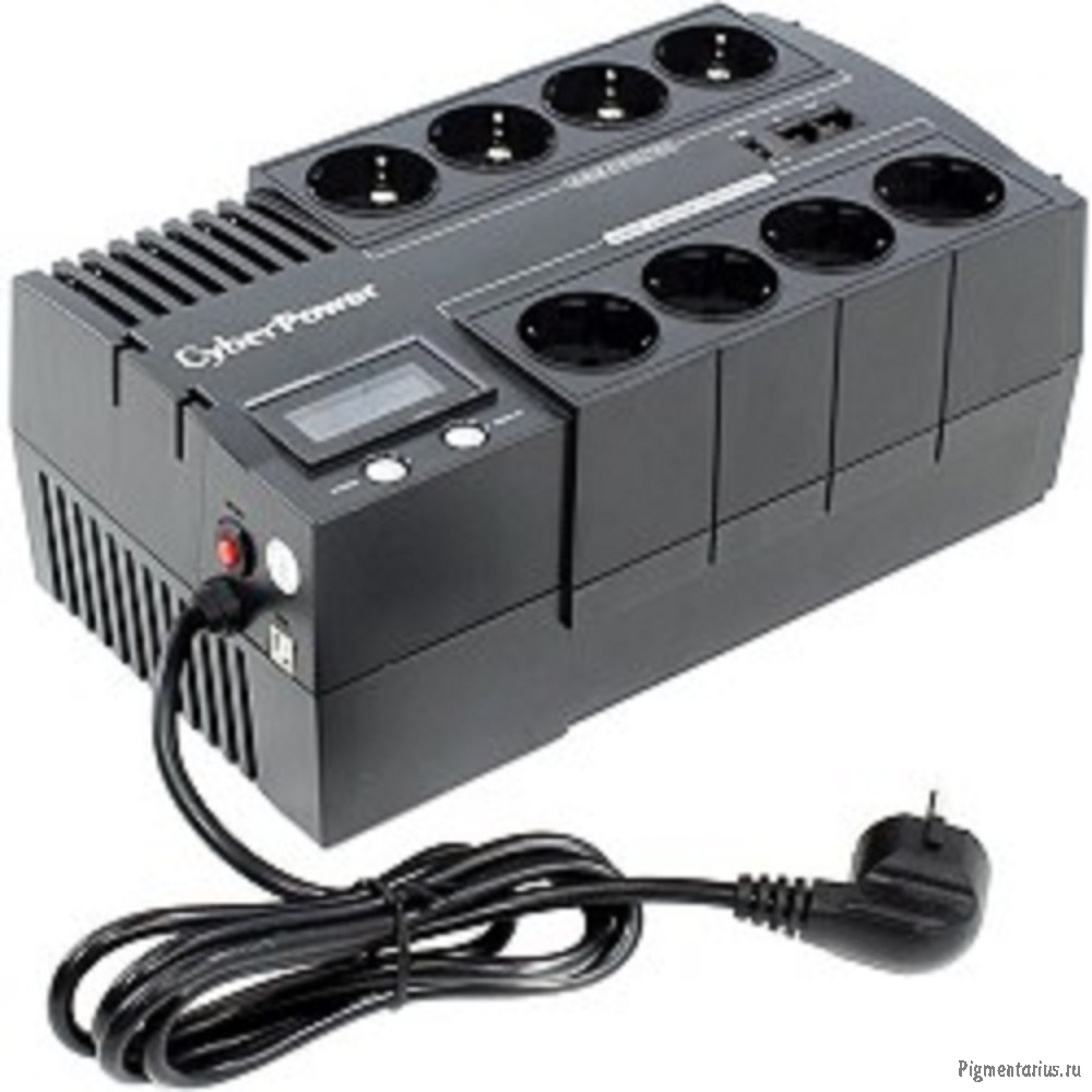 CyberPower BR1200ELCD ИБП {Line-Interactive, 1200VA/720W USB/RJ11/45/USB charger A  (4+4 EURO), 12В/