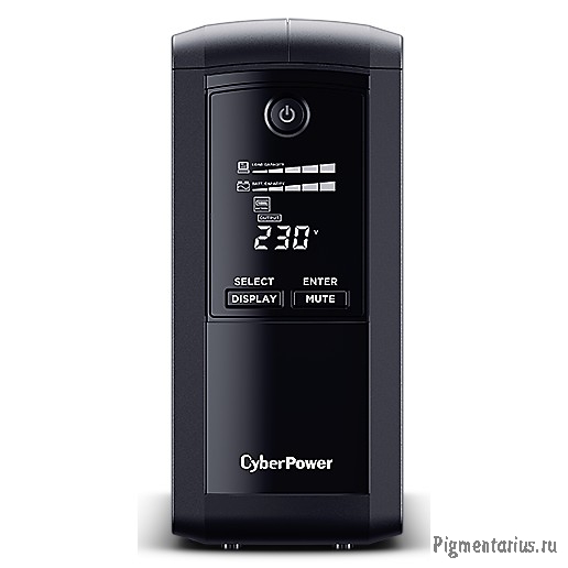 CyberPower VP1000EILCD ИБП {Line-Interactive, Tower, 1000VA/550W USB/RS-232/RJ11/45  (6 IEC С13), 12