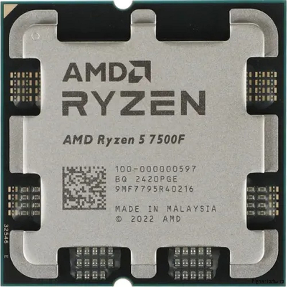 CPU AMD Ryzen 5 7500F OEM (100-000000597) {Base 3,70GHz, Turbo 5,00GHz, without graphics, L3 32Mb, T