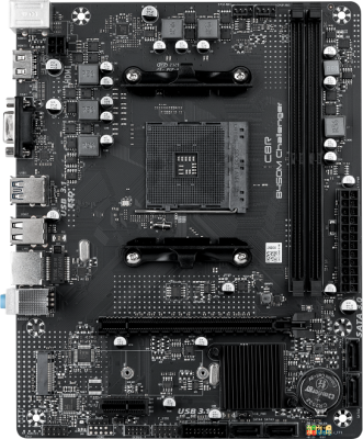 Материнская плата CBR B450M Challenger MB-MSB450-65W-BLK Материнская плата CBR B450M Challenger MB-MSB450-65W-BLK