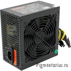 Exegate EX221638RUS Блок питания 500W ATX-500NPXE(+PFC), black, 12cm fan, 24+4pin, 6pin PCI-E, 3*SAT