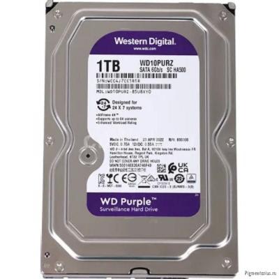 Жесткий диск WD Purple (WD11PURZ) 1TB {Serial ATA III, 5400- rpm, 64Mb, 3.5"}