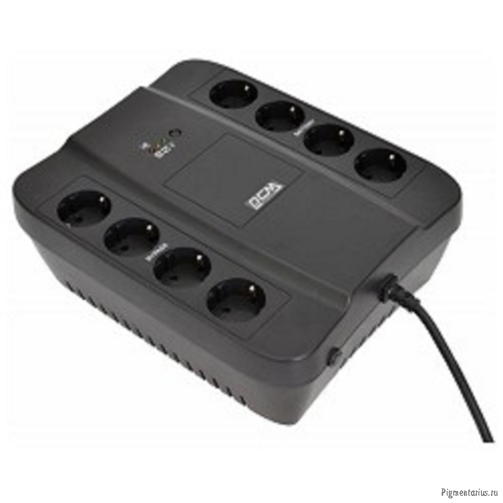 PowerCom Spider SPD-450N ИБП {OffLine, 450VA/270W, Tower, 8xEURO: 4 с резервным питанием, 4 с фильтр