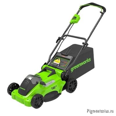 Greenworks GD40LM16X Газонокосилка аккумуляторная , 40V, бесщеточная, 41 см, без АКБ и ЗУ [2517907]