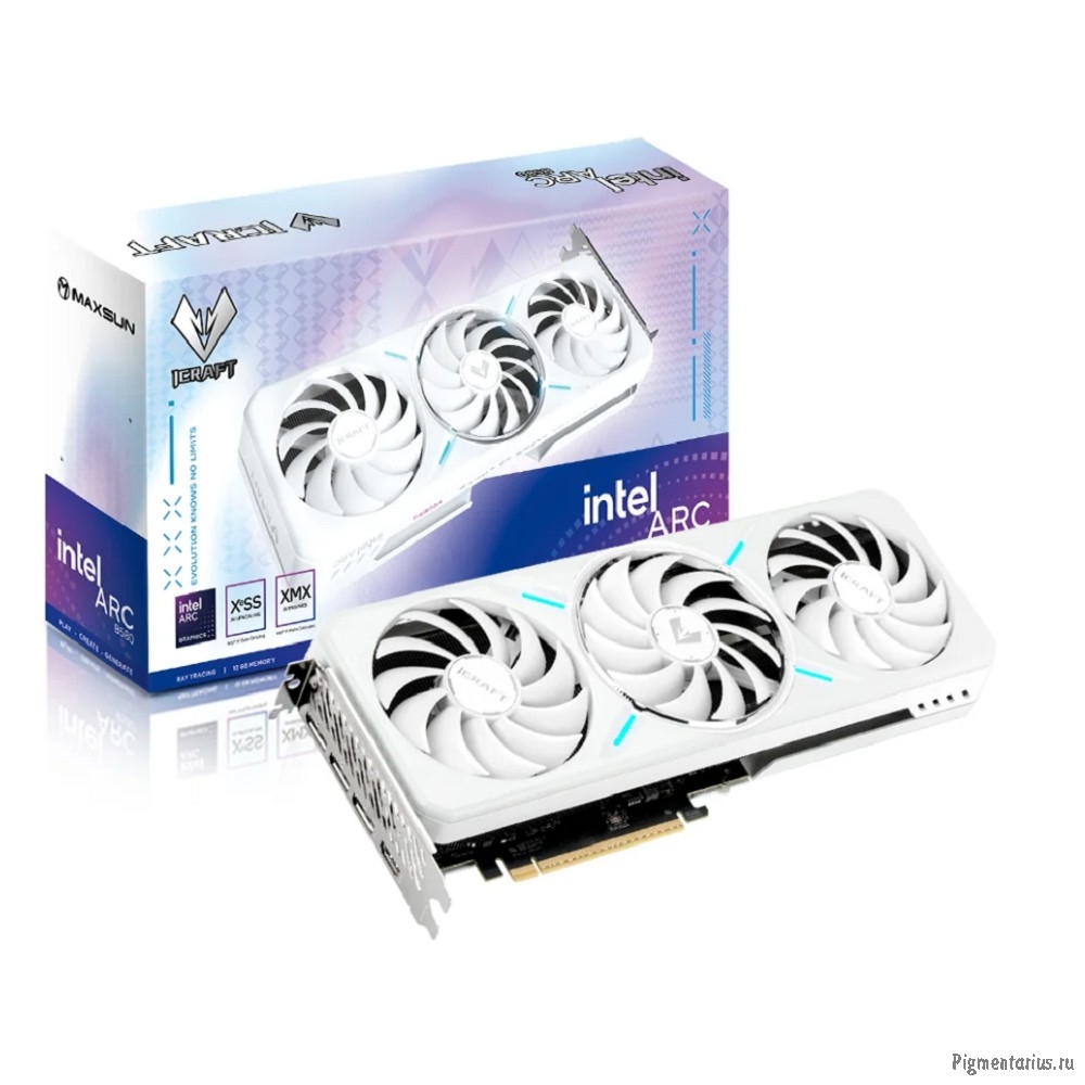 Видеокарта MAXSUN Intel Arc B580 iCraft 12G DDR6, 192bit, 3* DP/HDMI, 3FAN RTL