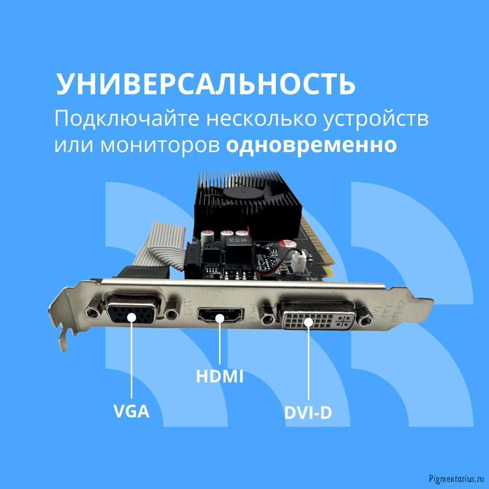 Видеокарта CBR GT730 2Gb [VGA-STX730-2G-RTL] DDR3 128bit