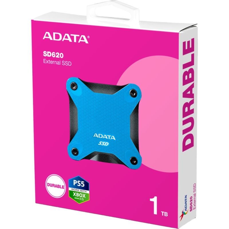 Твердотельный диск 1TB A-DATA SD620, External, USB 3.2, [R/W -550/500 MB/s] синий