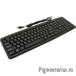 Defender Клавиатура  HB-420 RU Black USB [45420] {Проводная, полноразмерная}