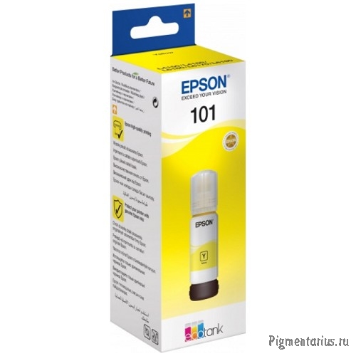 EPSON C13T03V44A Контейнер  101 с желтыми чернилами для  L4150/L4160/L6160/L6170/L6190, L6290 70 мл.