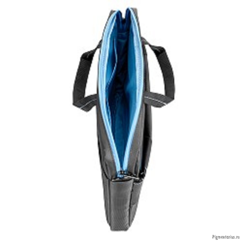 Сумка Continent  CC-205 GB(нейлон, серый, с голубой отстрочкой, 15,6'')