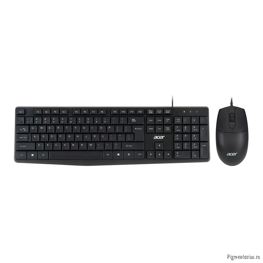 Acer OMW141 [ZL.MCEEE.01M] Комплект (клавиатура + мышь) черный USB 