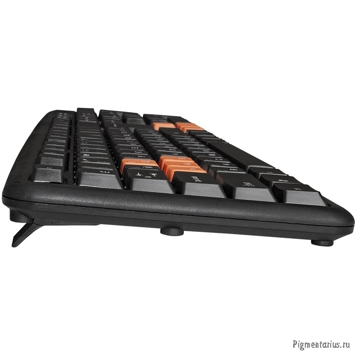 Exegate EX264080RUS Клавиатура Exegate LY-403, <USB, черная, 105кл, Enter большой, 8 красных клавиш>