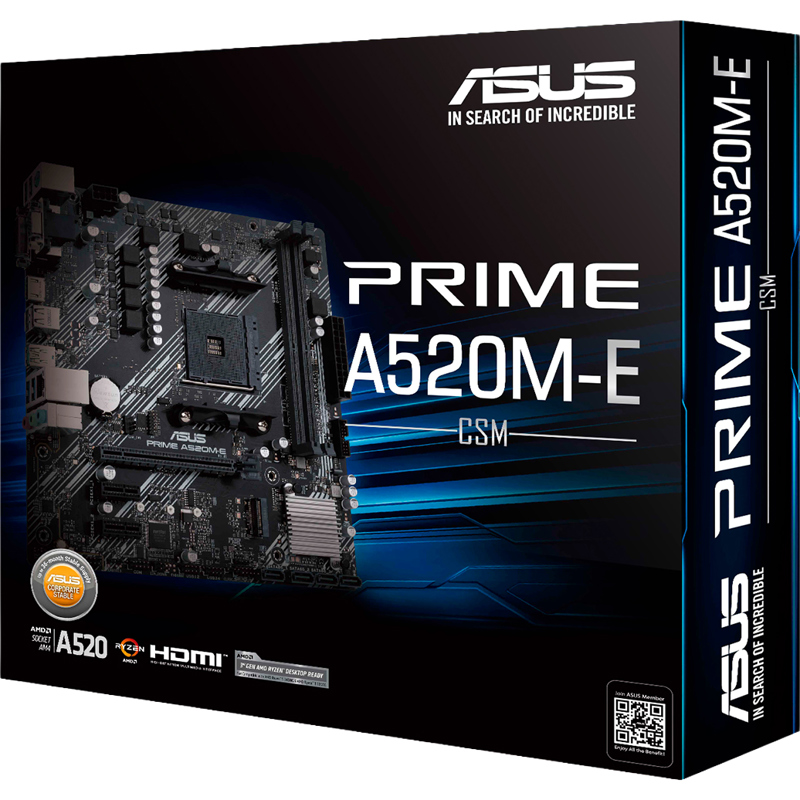 Материнская плата ASUS PRIME A520M-E/CSM (90MB1510-M0EAYC)