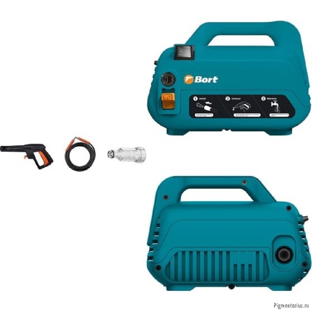 Bort BHR-1600-COMPACT Мойка высокого давления [93415742] { 1600 Вт, максимальное давление 120 бар, р