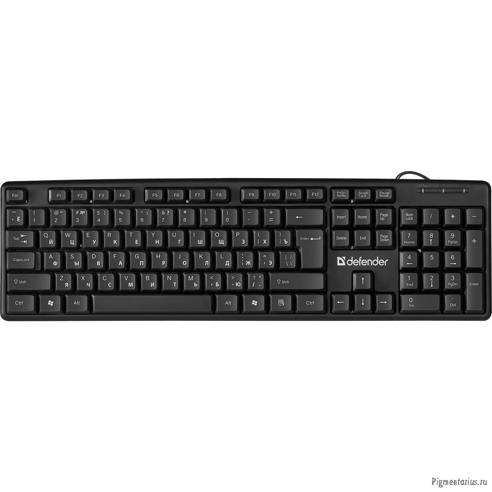 Defender Клавиатура  Element HB-520 Black USB [45522] {Проводная, 108кн.+ 3доп.}