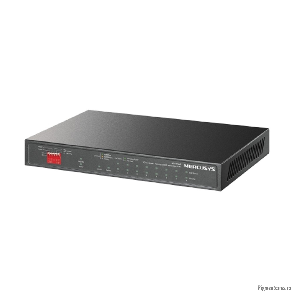 Mercusys MS110GMP 10-портовый гигабитный настольный коммутатор с 8 портами PoE+