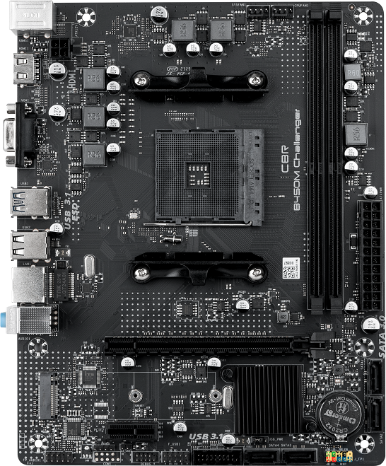 Материнская плата CBR B450M Challenger MB-MSB450-65W-BLK