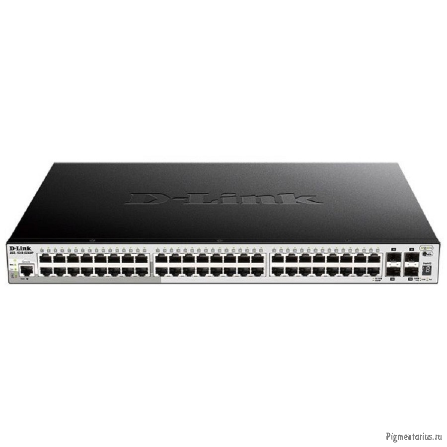 D-Link DGS-1250-52XMP/A1A Настраиваемый L2 коммутатор с 48 портами 10/100/1000Base-T и 4 портами 10G