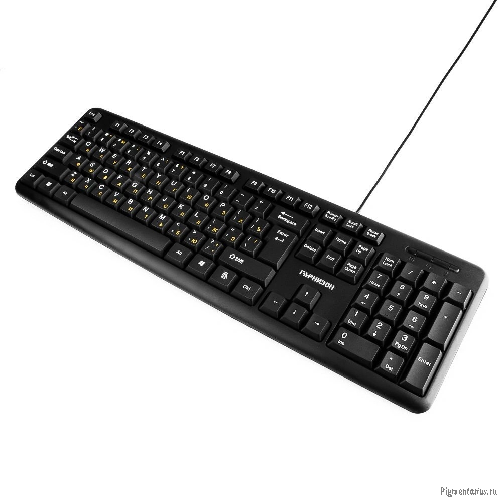 Гарнизон Клавиатура GK-100XL, USB, черный, кабель 2м