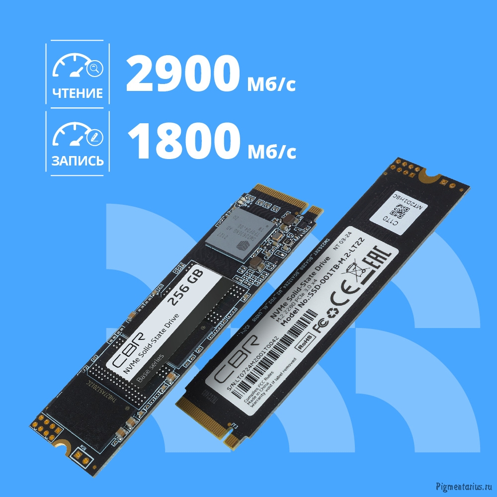 SSD накопитель CBR SSD-256GB-M.2-BS24b серия "Base" M.2 256GB