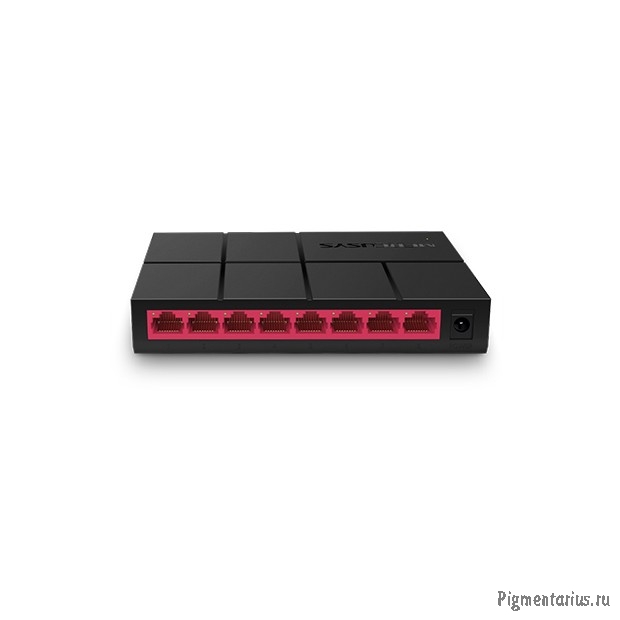 Mercusys MS108G Неуправляемый гигабитный коммутатор Mercusys, 8 портов LAN RJ-45 10/100/1000 Мбит/с,